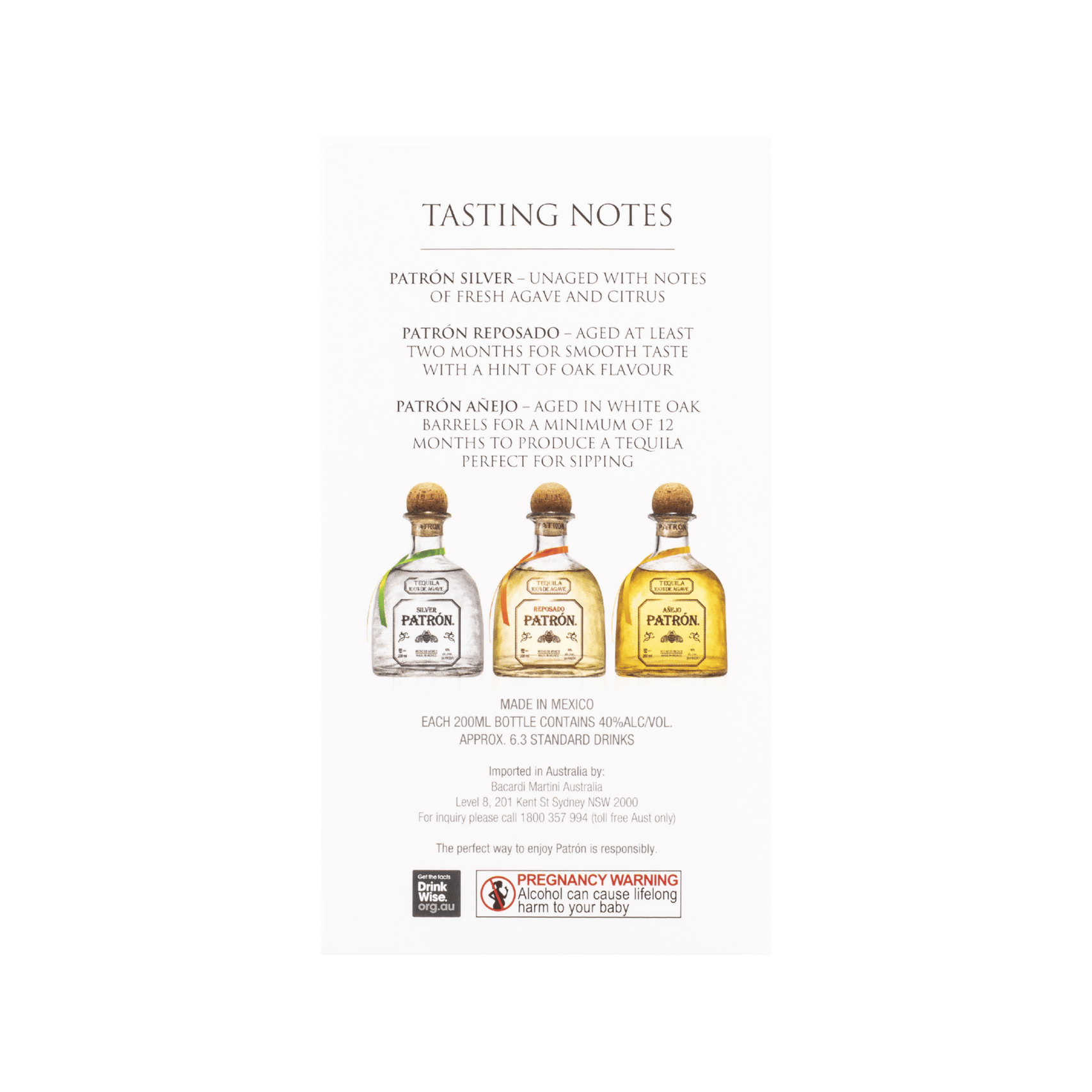 Patron Tequila Gift Pack 3x200ml