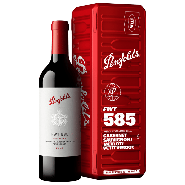 Penfolds FWT 585 Cabernet Sauvignon Merlot Petit Verdot 2022 Limited Edition Holiday Gift Box 750ml