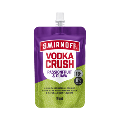 Smirnoff Vodka Crush Passionfruit & Guava Pouch 165ml