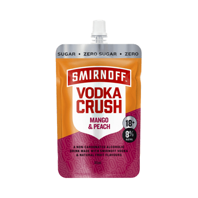 Smirnoff Vodka Crush Mango & Peach Pouch 165ml