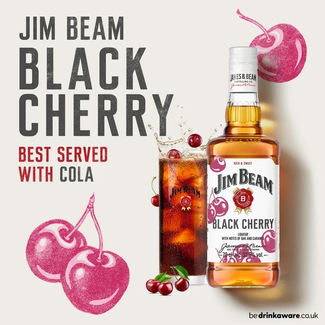 Jim Beam Red Stag Black Cherry Kentucky Bourbon Whiskey Liqueur 1L