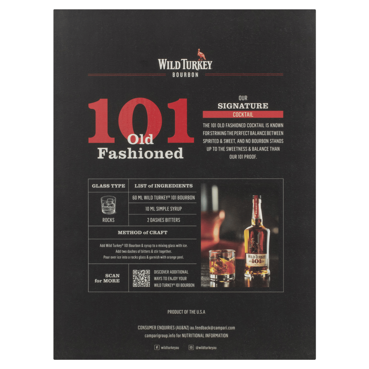 Wild Turkey 101 Bourbon Whiskey Gift Pack 700ml