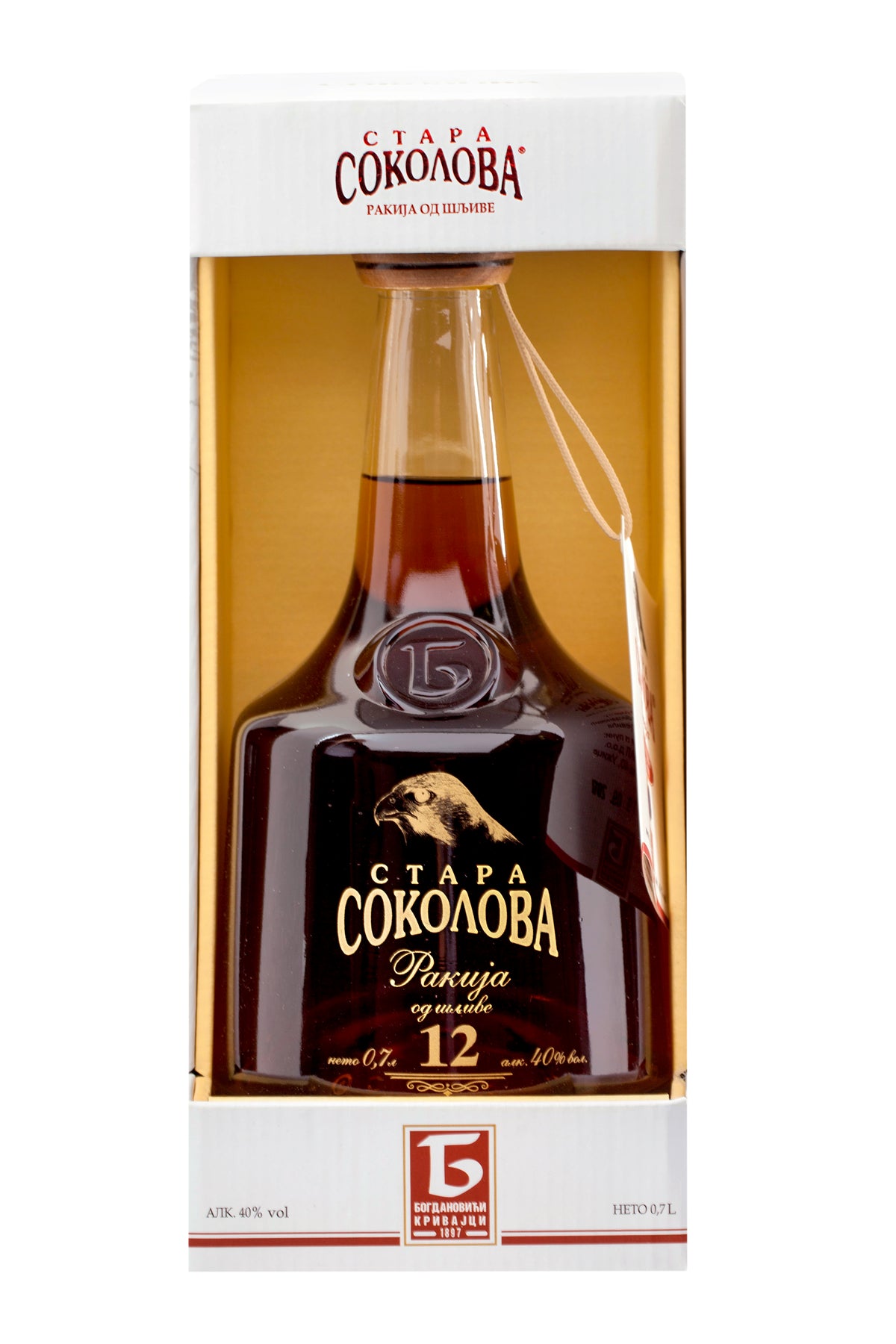 Stara Sokolova Plum Brandy 12 Year Old 700ml