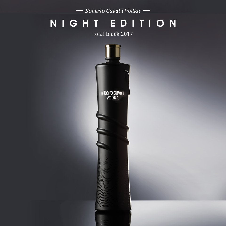 Roberto Cavalli Night Edition Total Black Italian Vodka 1L