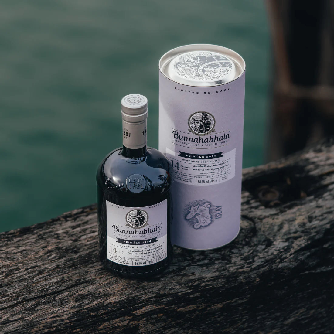 Bunnahabhain Feis Ile 2024 14 Year Old Ruby Port Cask Finish Single Malt Scotch Whisky 700ml