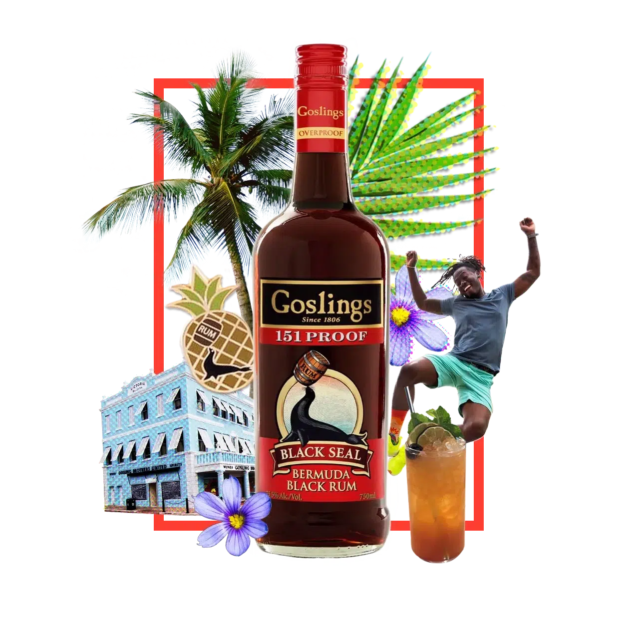 Goslings Black Seal 151 Proof Rum 700ml