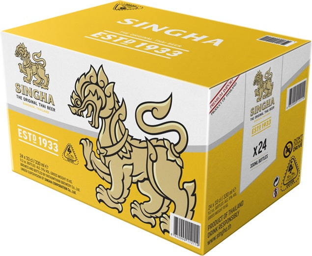 Singha Beer Bottle 330mL Pack (24)