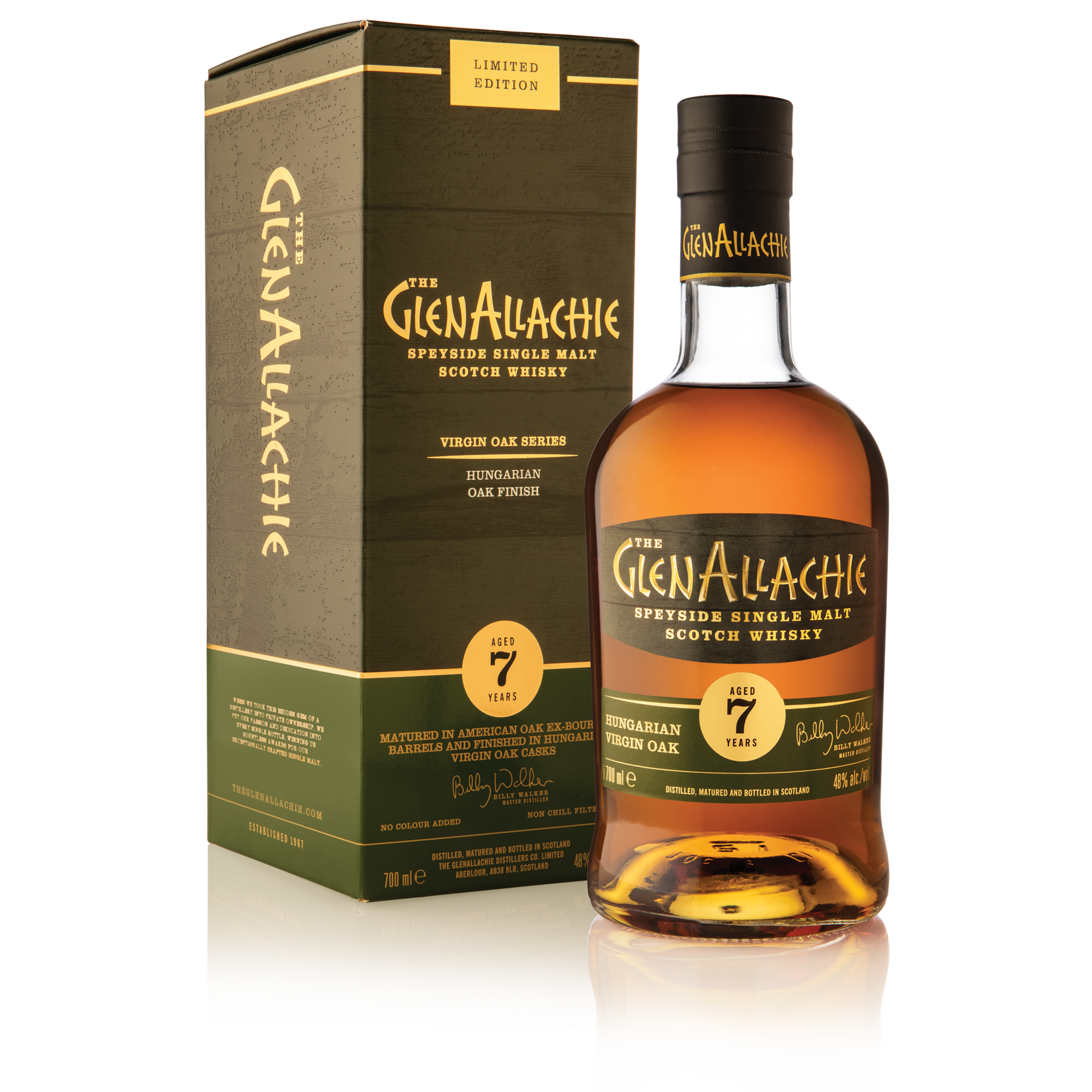 Glenallachie Hungarian Virgin Oak 7 Year Old Single Malt Scotch Whisky 700ml