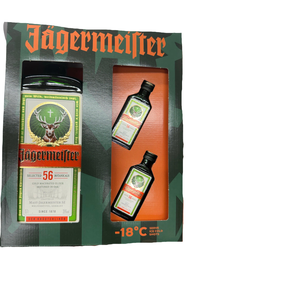Jagermeister Herb Liqueur Gift Pack 700ml + 2 x Miniature 20ml