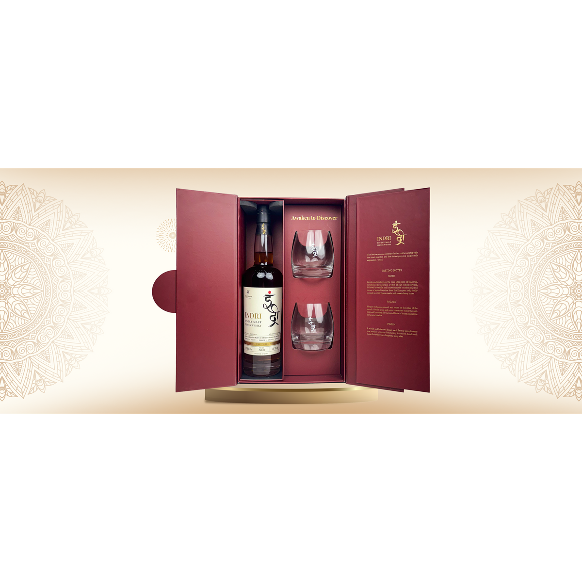 Indri Trini The Three Wood Indian Single Malt Limited Edition Gift Set 700ml