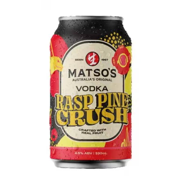 Matso’s Vodka Rasp Pine Crush Cans 330ml