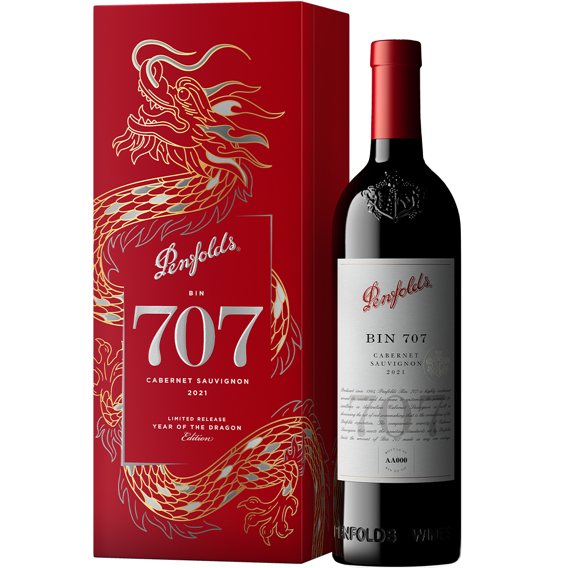 Penfolds Bin 707 Cabernet Sauvignon 2021 Lunar New Year Gift Box 750ml
