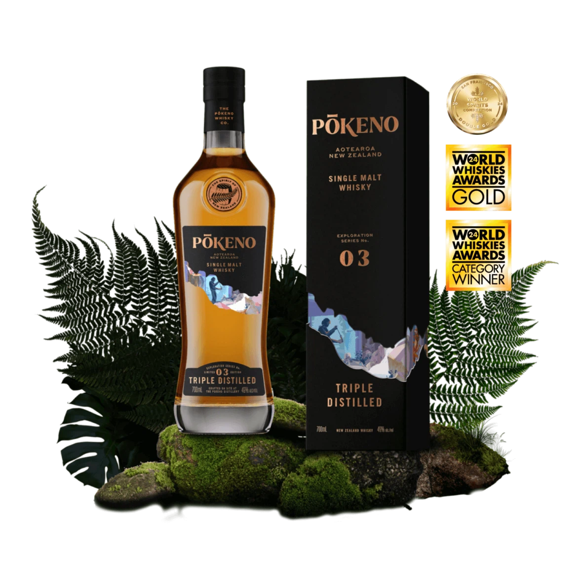 Pokeno Exploration Series No. 03 Triple Distilled Single Malt New Zealand Whisky 700ml