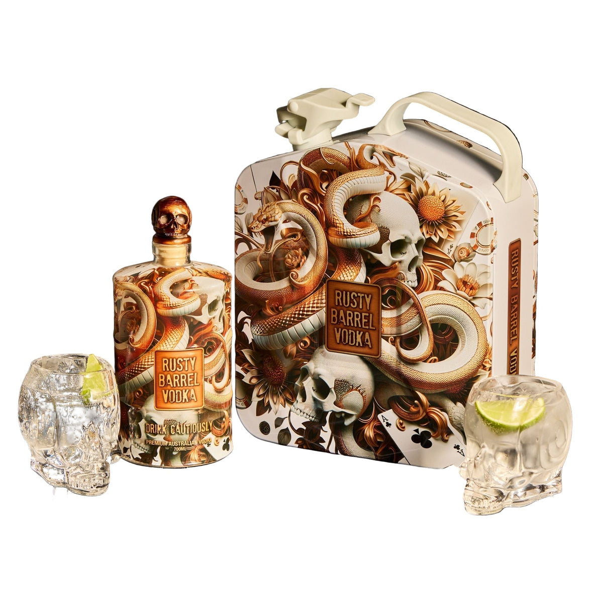 Rusty Barrel Vodka Jerry Can Copper Strike Limited Edition Gift Pack 700ml