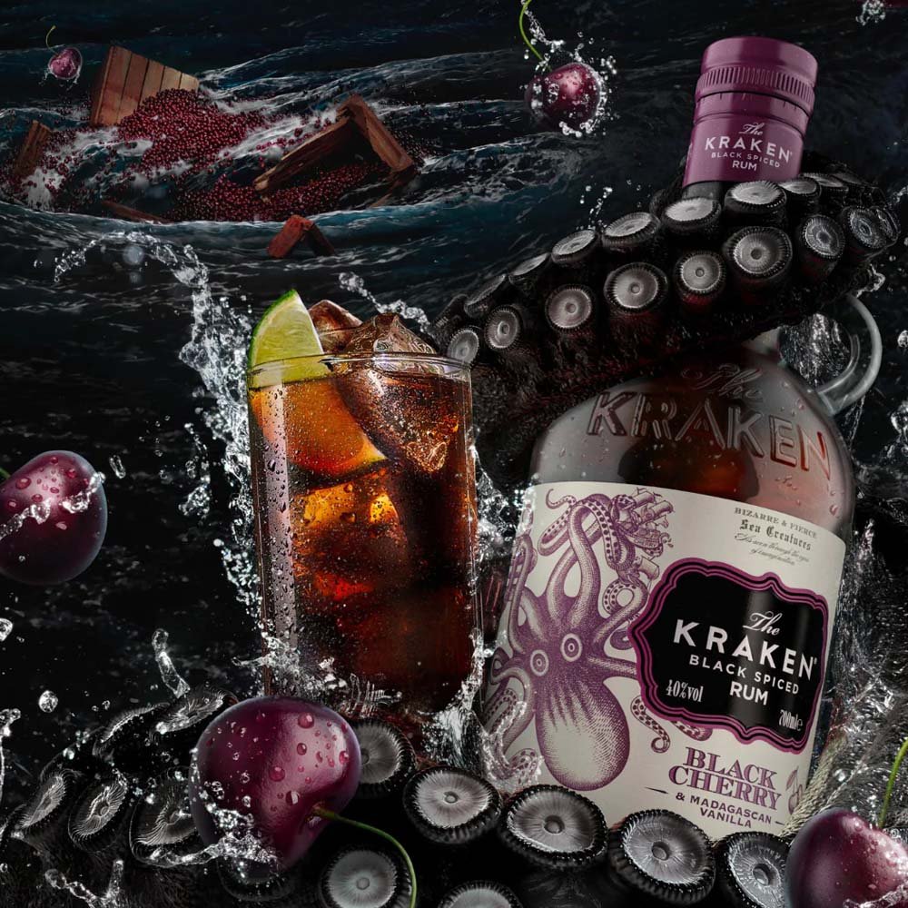 Kraken Black Cherry Vanilla & Madagascan Vanilla Rum 700ml