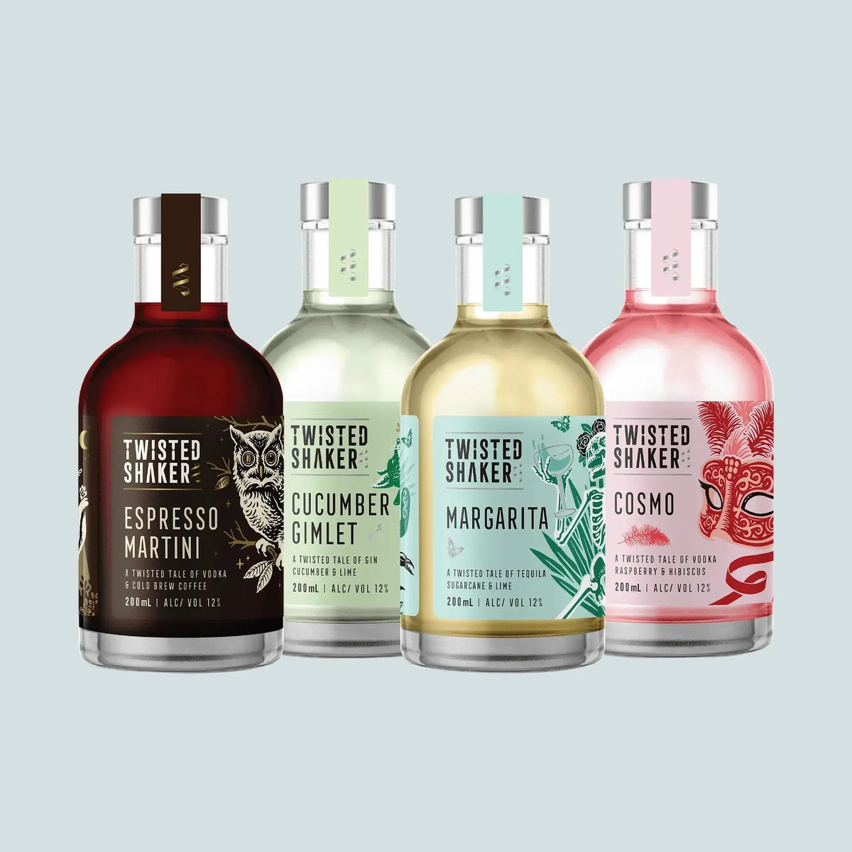 Twisted Shaker Bottled Cocktails Tasting Pack 4 x 200mL