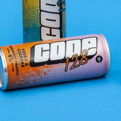Code 128 Vodka and Guarana Passionfruit Pineapple 250mlx24