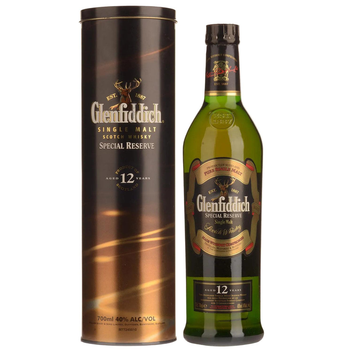 Glenfiddich Special Reserve 12 Year Old Pure Single Malt Scotch Whisky 700ml (Old Packaging)