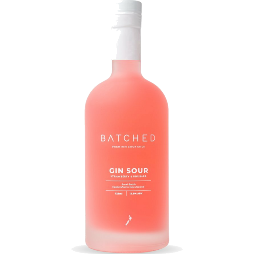 Batched Gin Sour Strawberry & Rhubarb 725ml