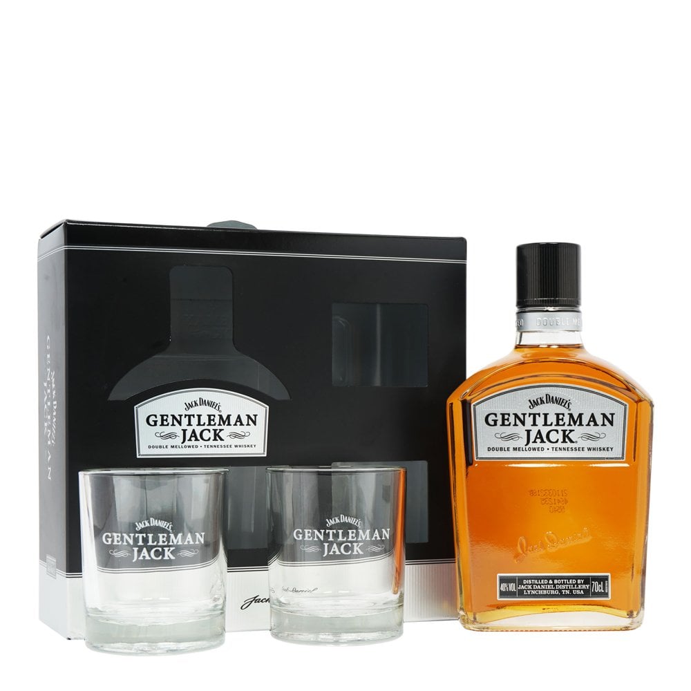 Jack Daniel's GENTLEMAN JACK 700ml 2本 Gentleman Jack Tennessee Whiskey & 2 Glass Pack 700ml