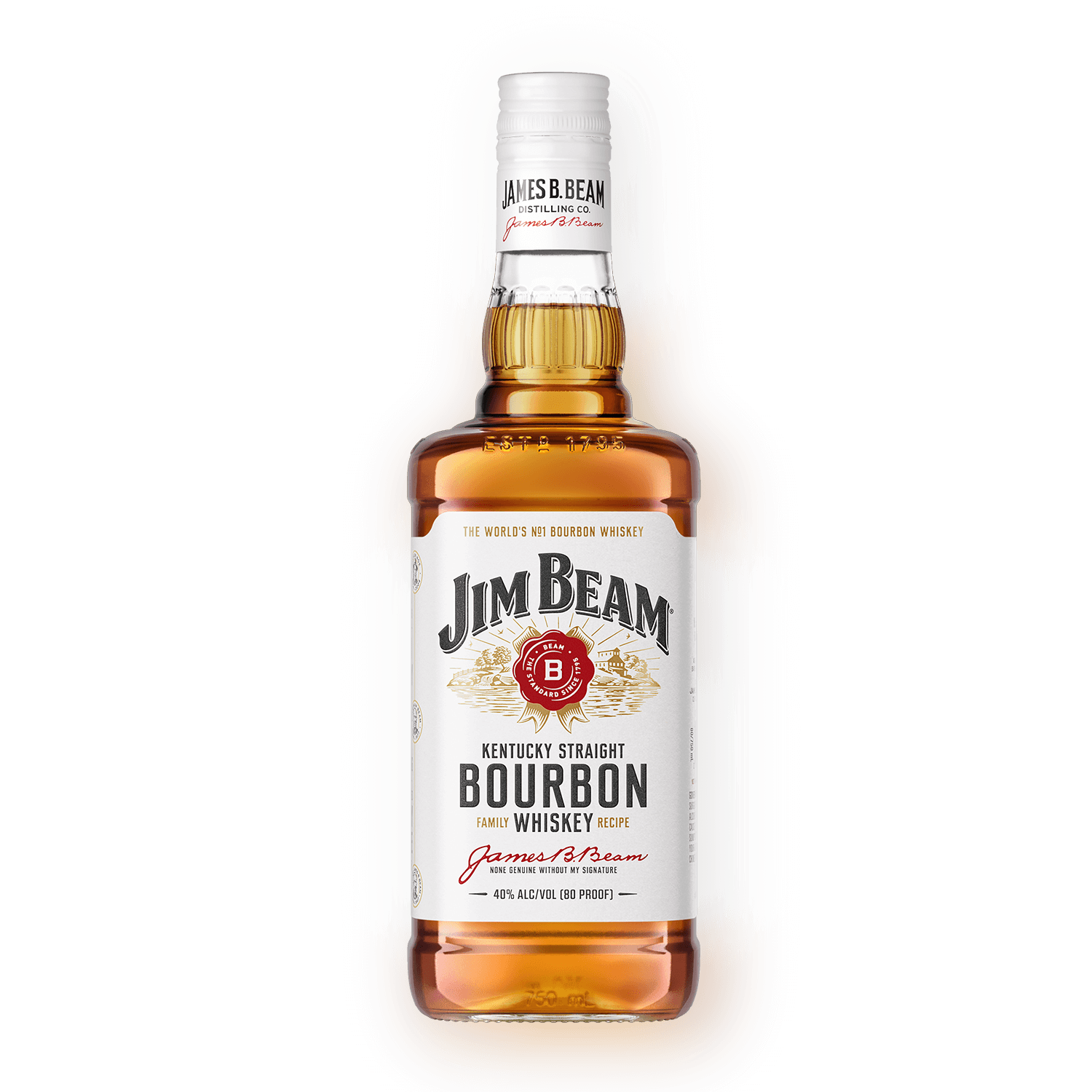 Jim Beam White Label Kentucky Straight Bourbon Whiskey 700ml