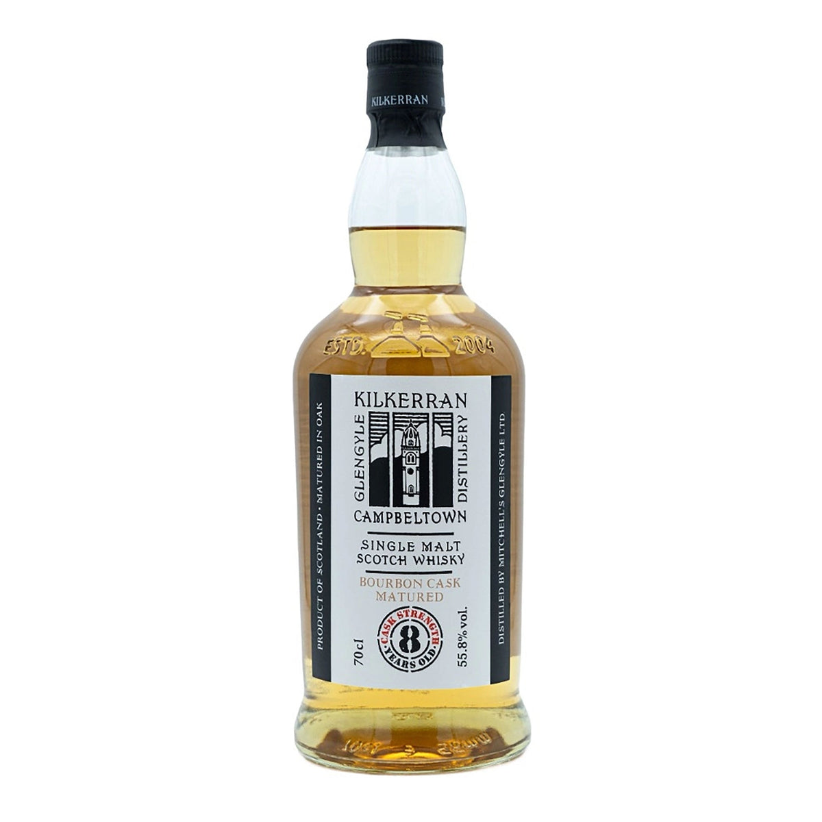 Kilkerran 8 Year Old Cask Strength Bourbon Cask Single Malt 700ml 2025 Release