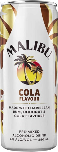 Malibu Cola Flavour Pre-Mixed 24X250ml