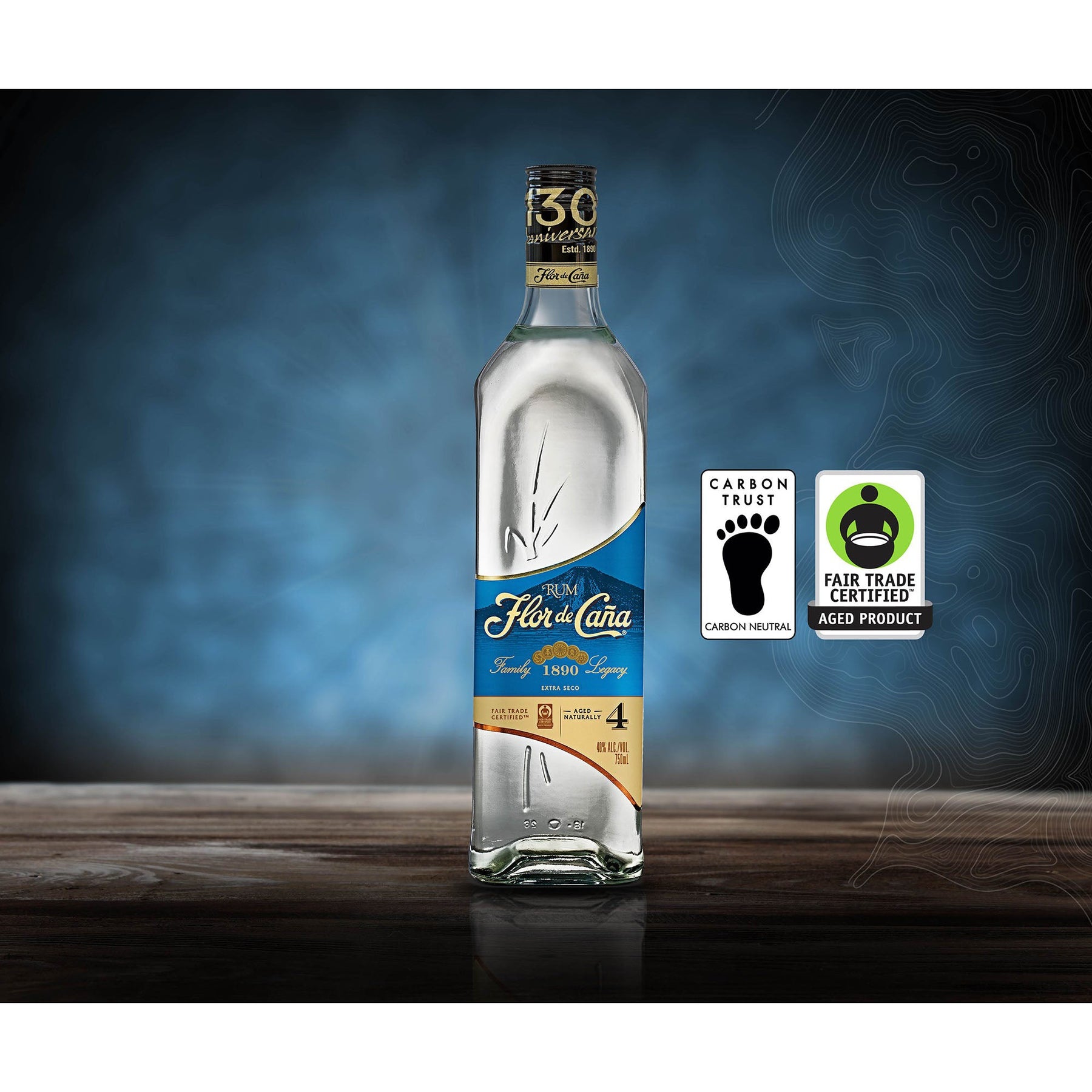 Flor de Cana Extra Dry 4 Year Old White Rum 700ml