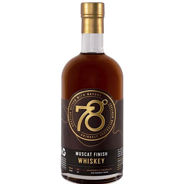 78 Degrees Muscat Finish Australian Whiskey 700ml