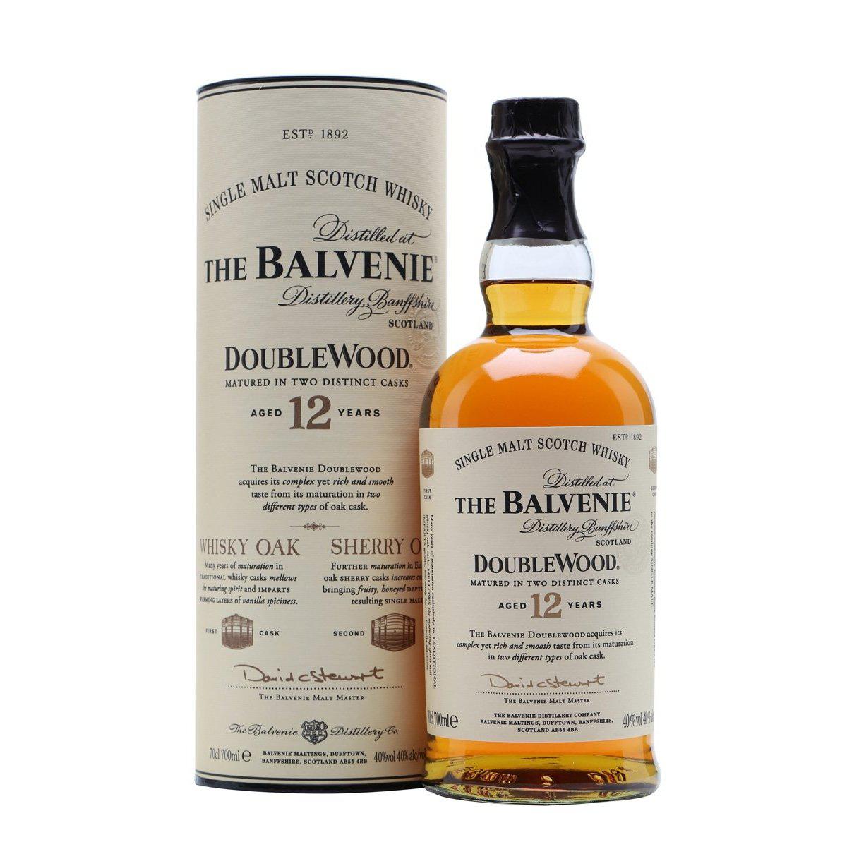 ウイスキー The Balvenie DoubleWood 12 Years The Balvenie 12 Years Old Doublewood Single Malt Scotch Whisky 700ml