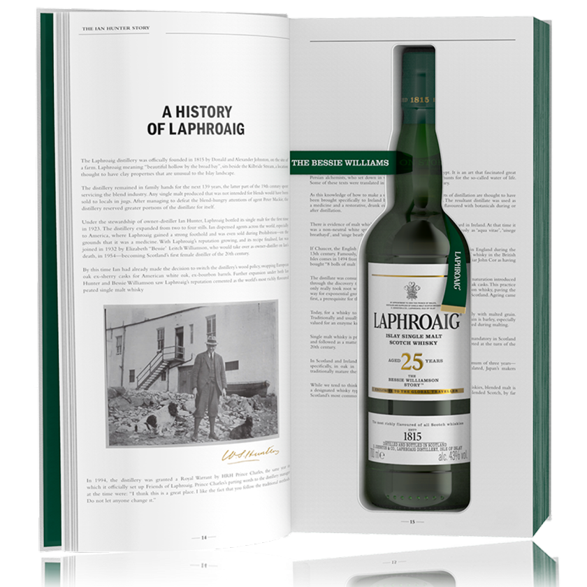 Laphroaig Bessie Williamson Story 25 Year Old Limited Edition Whisky 700ml