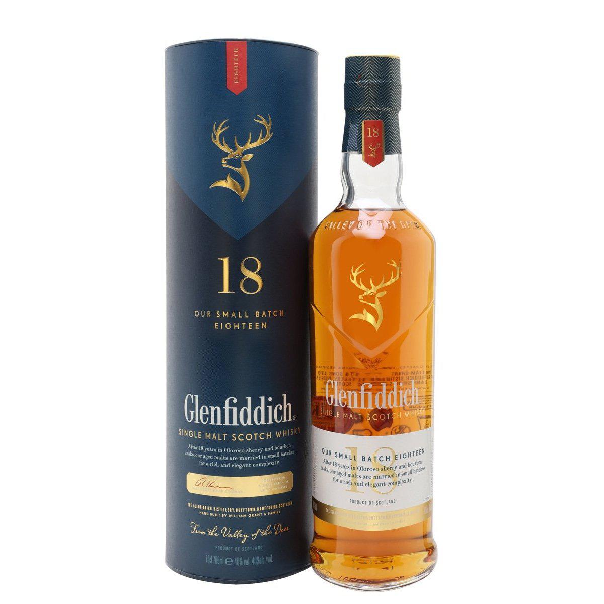 Glenfiddich 18 Year Old Speyside Single Malt Scotch Whisky 700ml