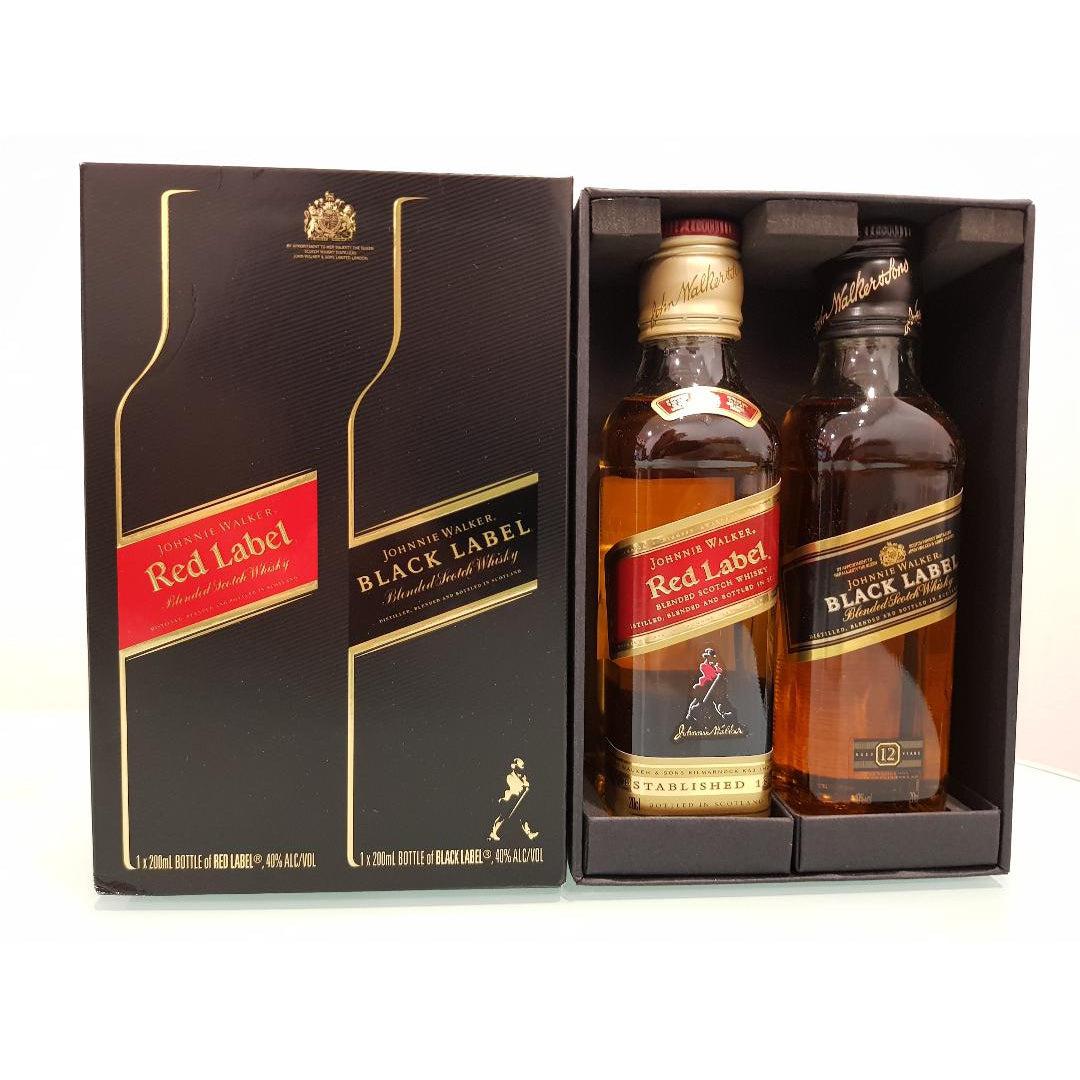 Johnnie Walker Gift Pack 200 ml Black label + 200 ml Red Label