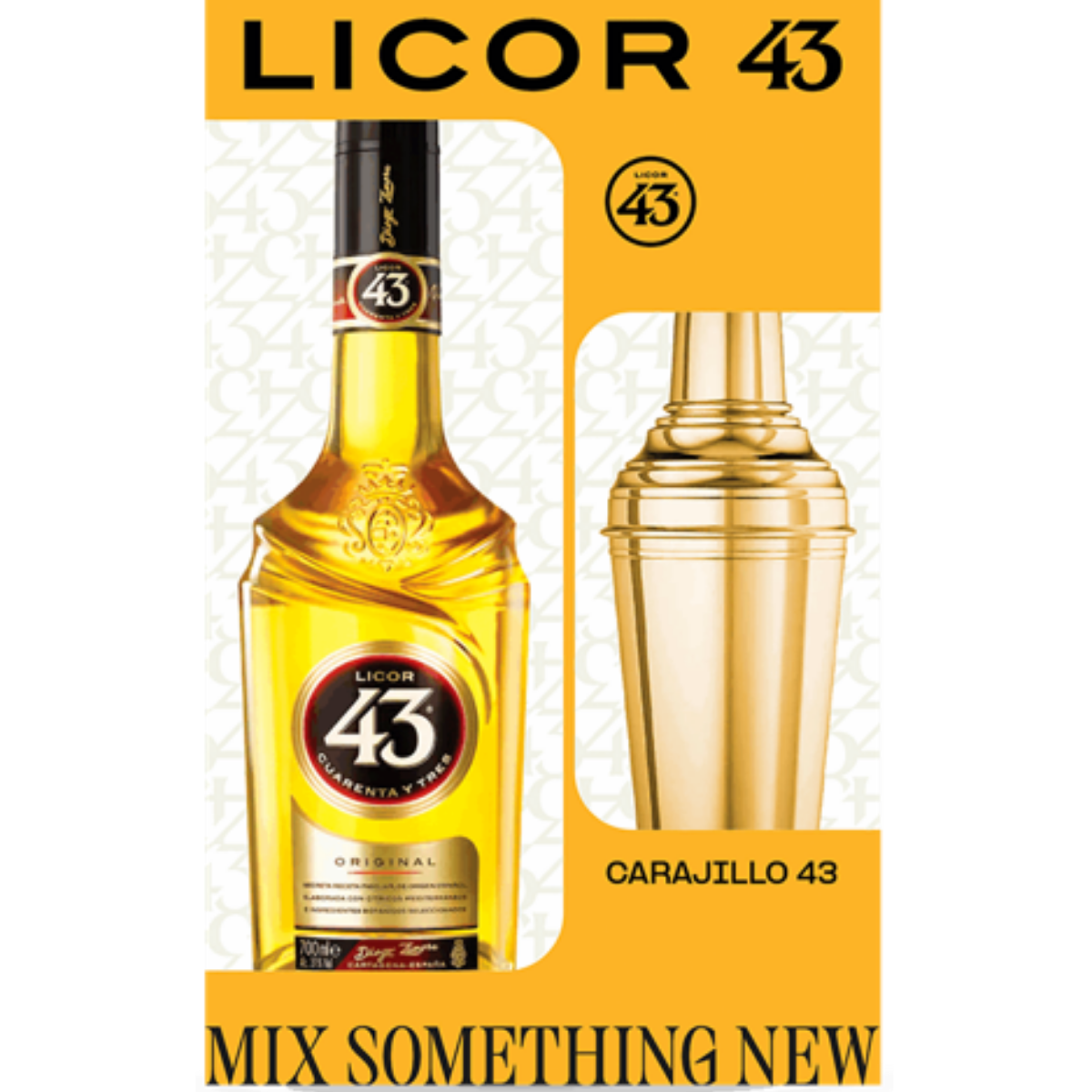 Licor 43 Golden Shaker Gift Pack 700ml
