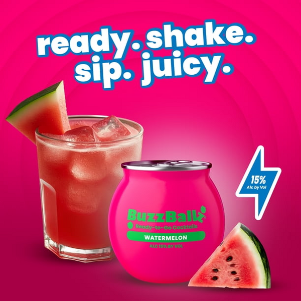 BuzzBallz Watermelon Smash Cocktail 200ml