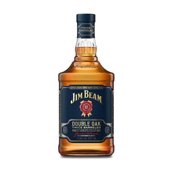 Jim Beam Double Oak Bourbon Whiskey 1L