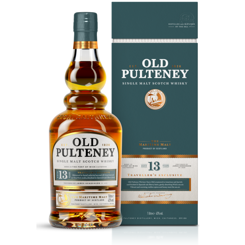 Old Pulteney 13 Year Old  Single Malt Scotch Whisky 1L