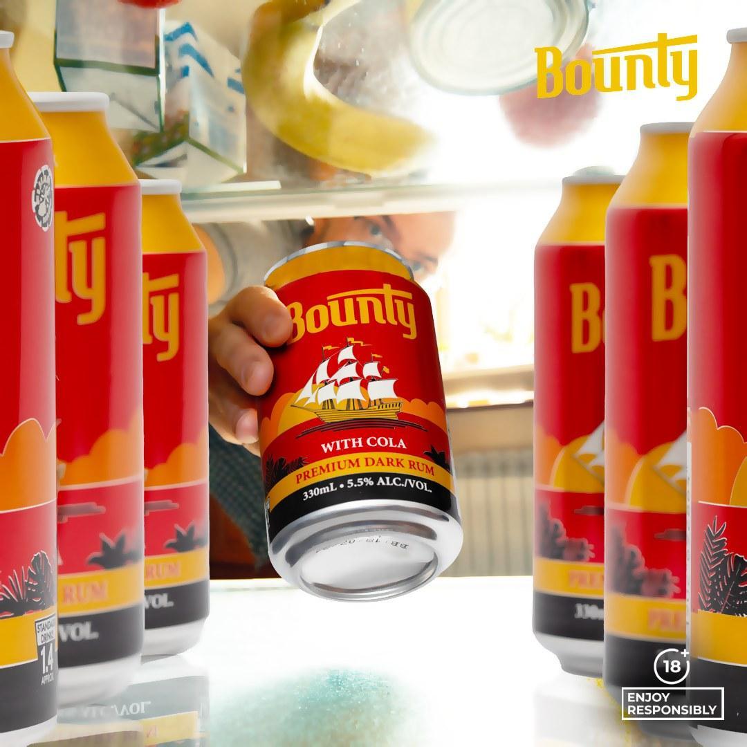 Bounty Strong Premium Dark Fiji Rum and Cola 5.5% Cans 330mlx24