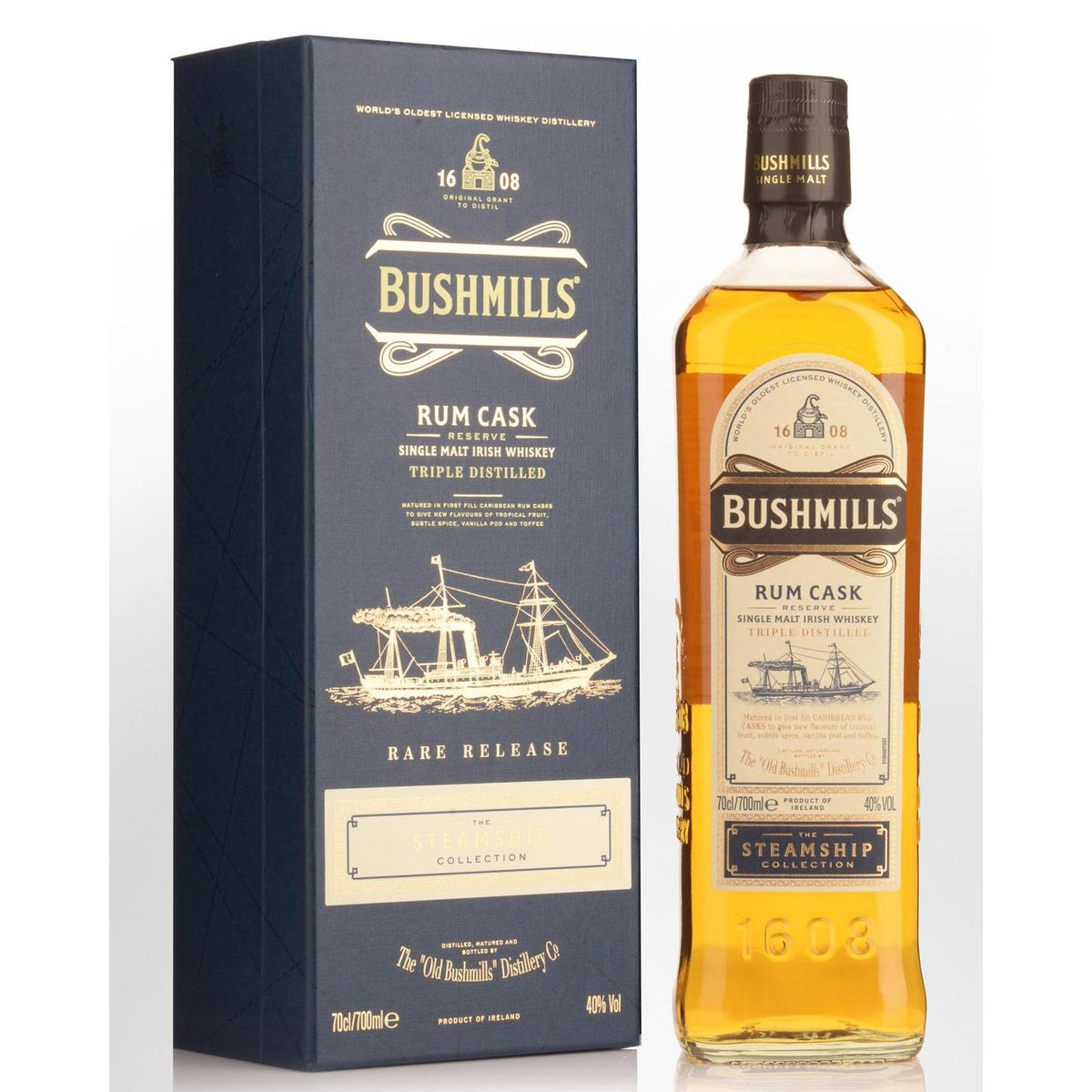 Bushmills Steamship Collection Rum Cask Single Malt Irish Whiskey 700ml