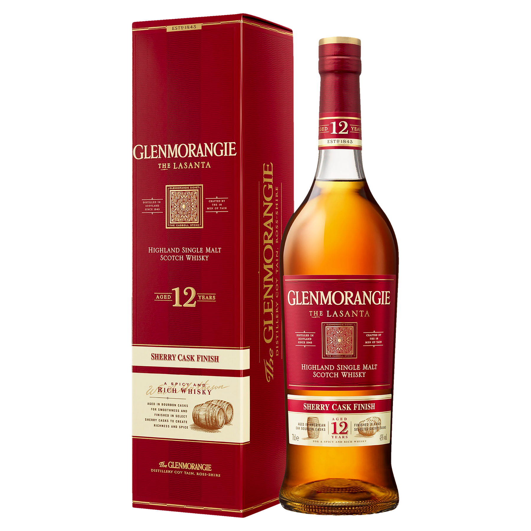 Glenmorangie 'The Lasanta' 12 Year Old Single Malt Scotch Whisky 700ml