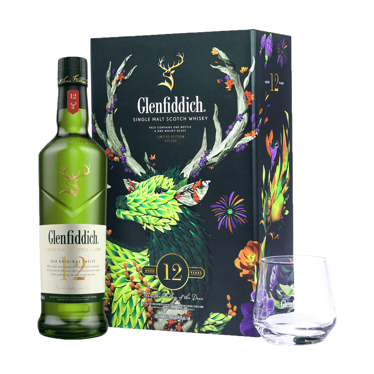 Glenfiddich 12 Year Old Single Malt Scotch 2025 Limited Edition Gift pack 700ml