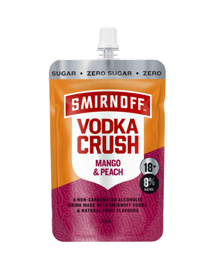 Smirnoff Vodka Crush Mango & Peach Pouch 165ml