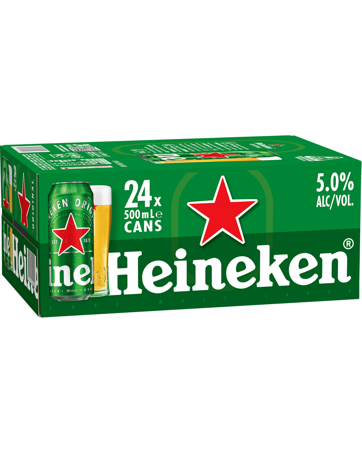 Heineken Lager Beer Cans 24 x 500ml