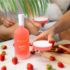 Batched Gin Sour Strawberry & Rhubarb 725ml