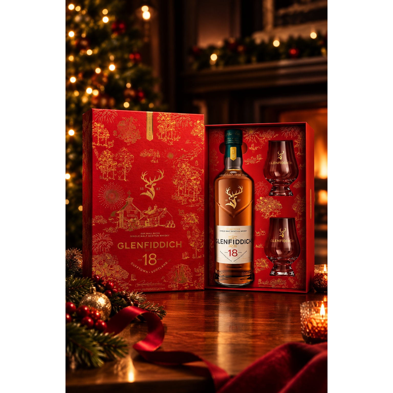 Glenfiddich 18 Festive Pack Limited Edition 700ml
