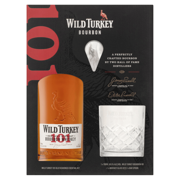 Wild Turkey 101 Bourbon Whiskey Gift Pack 700ml