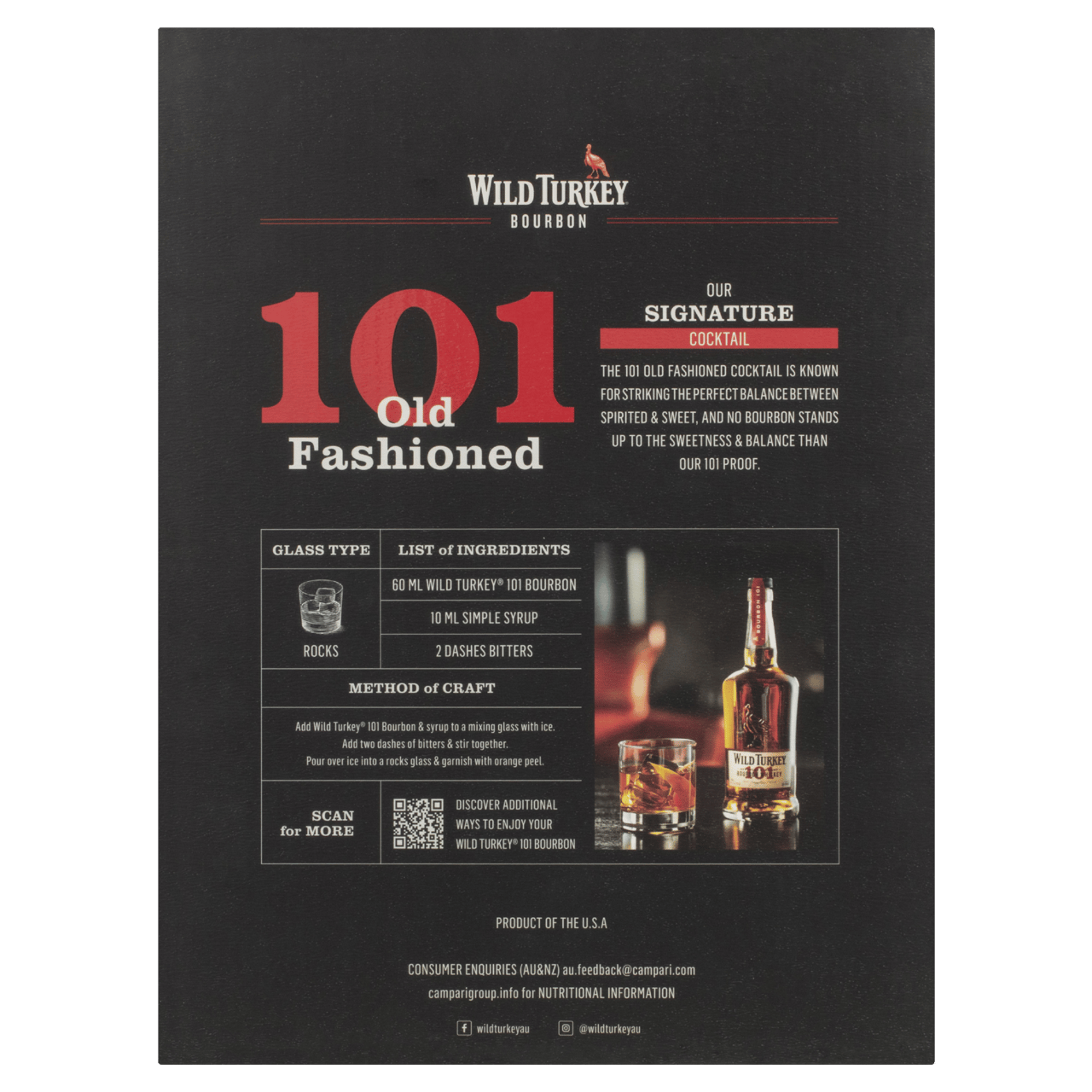Wild Turkey 101 Bourbon Whiskey Gift Pack 700ml