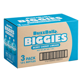BuzzBallz Biggies Berry Cherry Limeade Cocktail 1.5L Case of 3