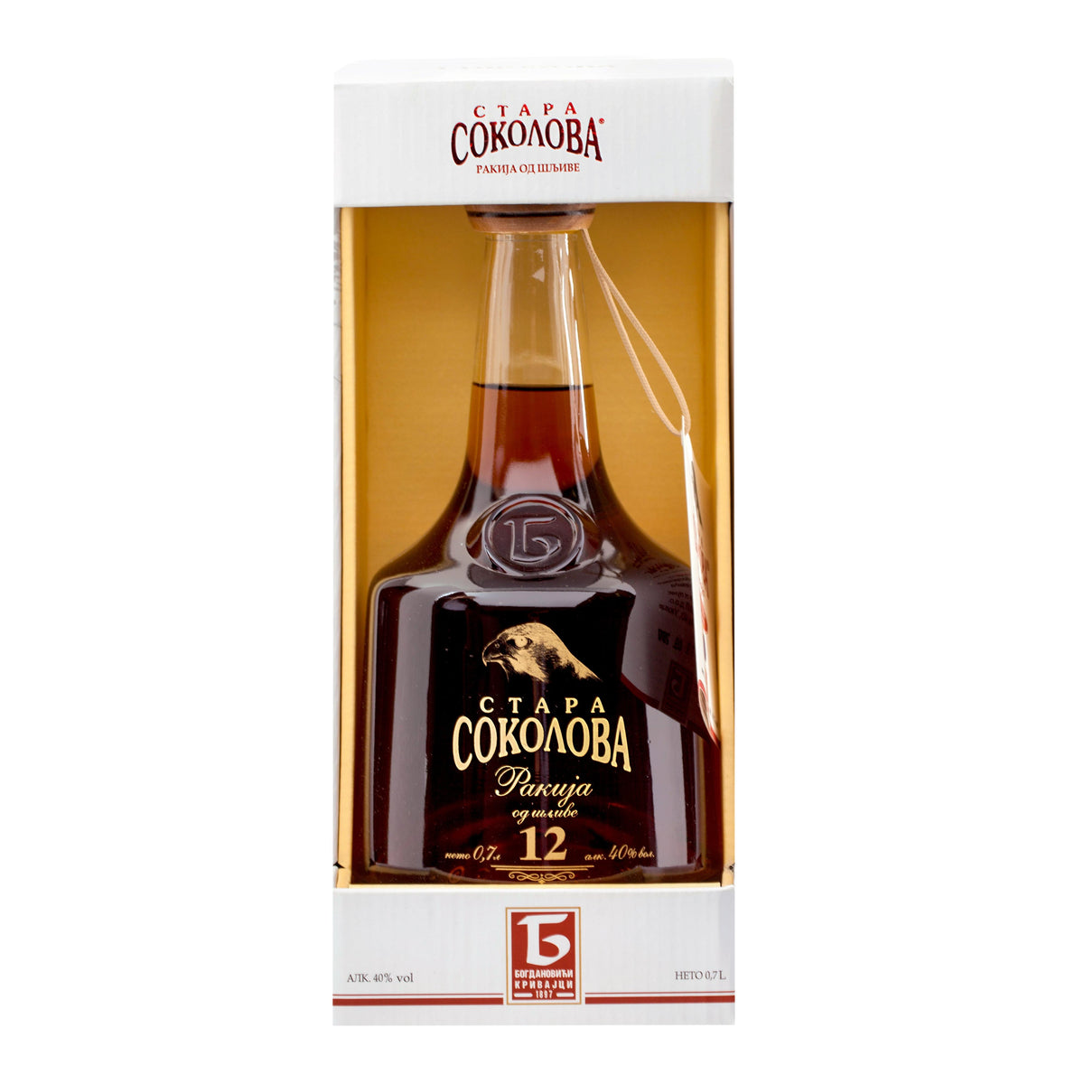 Stara Sokolova Plum Brandy 12 Year Old 700ml