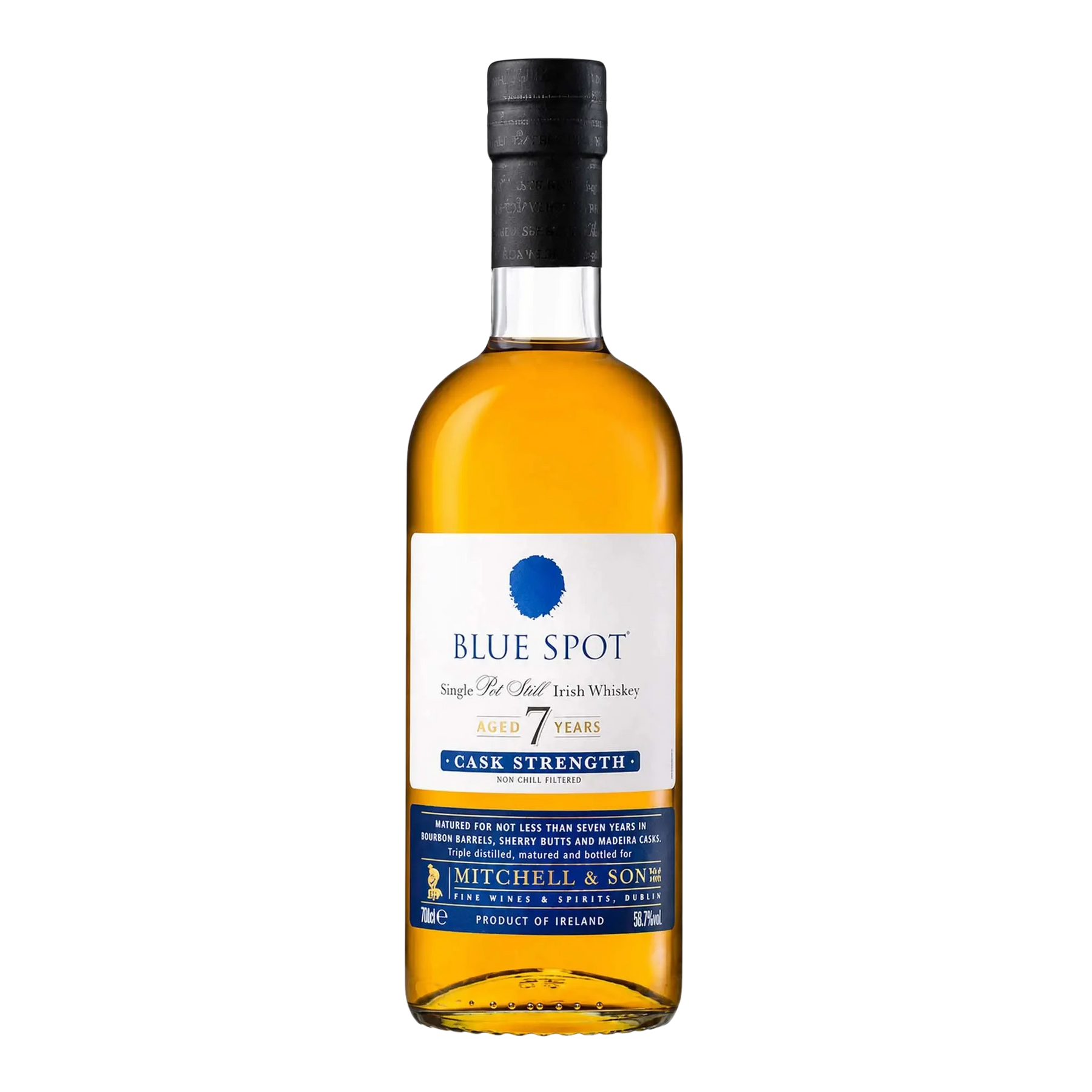 Blue Spot 7 Year Old Cask Strength Single Pot Still Irish Whiskey 700ml